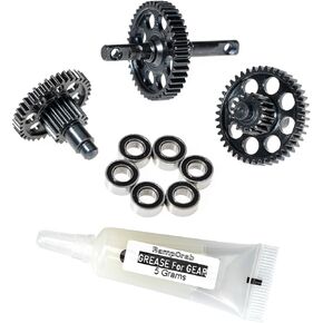 RampCrab Transmission Gear Set for TRX4M RC Car, Low Range (Crawl), Hardened Steel Gearbox Gears(40.3:1 Reduction Ratio), Upgrades Parts for TRX4-M Bronco Defender 1/18 RC Crawler Car