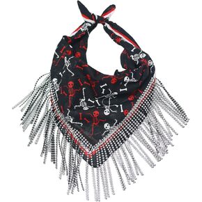Rhinestone bandanas for women cotton fringe bandana Cowgirl Outfits for Women