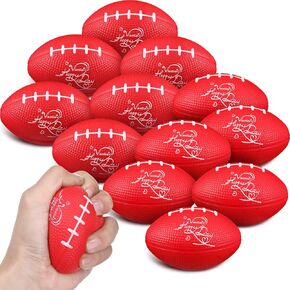 Zhanmai 12 Pack Mini Foam Football Sports Stress Ball Bulk for Kids 3.5 x 2.3 Inches Party Favor Supplies Decorations Small Soft Football Stress Relief Toy for School Carnival Reward