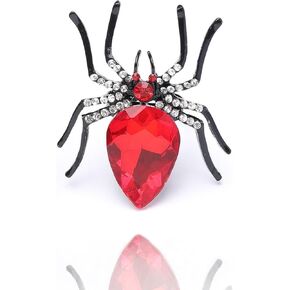 Halloween Spider Open Stacking Ring for Women, Statement Exaggerated Acrylic Crystal Finger Rings, Punk Stacking Adjustable Spider Band Jewelry for Halloween