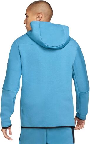 سترة بغطاء رأس Tech Fleece للرجال من Nike (أزرق هولندي/أزرق كورت/أسود، متوسط) in Saudi Arabia