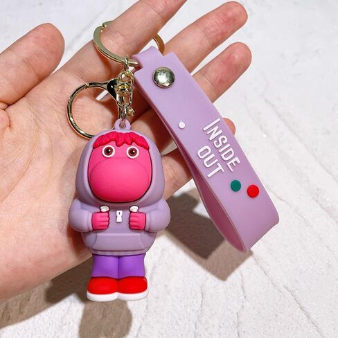 Inside Out 2 Figures Keychain Wristlet,Cute Backpack Bag KeyChain,Car Keychain,Key Ring Chain Bracelet For Women Men in Saudi Arabia