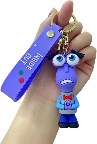 Inside Out 2 Figures Keychain Wristlet,Cute Backpack Bag KeyChain,Car Keychain,Key Ring Chain Bracelet For Women Men in Saudi Arabia