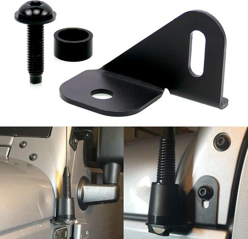 Sporacingrts هوائي جبل سائق راديو جانب جبل قوس بالقرب من غطاء محرك السيارة الجانب الأمامي قوس سائق متوافق مع 2018-2021 جيب جلاديتور JT وجيب رانجلر JL in Kuwait