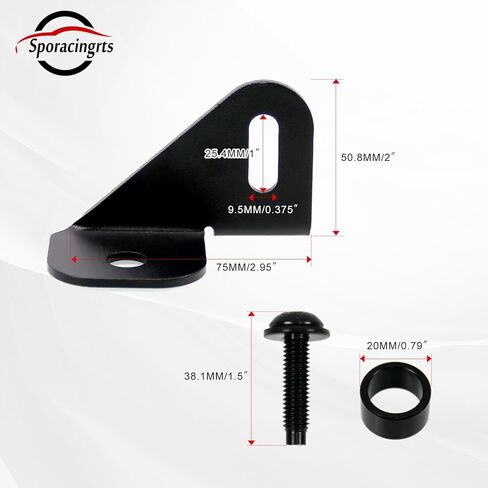 Sporacingrts هوائي جبل سائق راديو جانب جبل قوس بالقرب من غطاء محرك السيارة الجانب الأمامي قوس سائق متوافق مع 2018-2021 جيب جلاديتور JT وجيب رانجلر JL in Kuwait