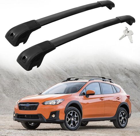 Lockable Roof Rack Cross Bars Compatible with 2014-2023 Jeep Cherokee (Only for Raised Side Rails), 200 lbs Load Capacity Aluminum Cargo Bars for Rooftop Cargo Carrier Luggage Bike in Kuwait