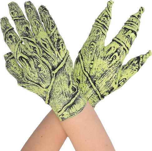 OhMill Halloween Costume Gloves Pointy Fingers Werewolf Claw Gloves Horror Zombie Hands Cosplay Mittens Prank Fancy Dress in Saudi Arabia