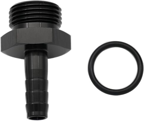 Aluminum -6 AN ORB Male to 1/2"(12.7mm) Barb Push On Hose Fitting Adapter Black in Kuwait