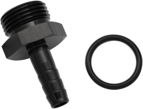 Aluminum -6 AN ORB Male to 1/2"(12.7mm) Barb Push On Hose Fitting Adapter Black in Kuwait