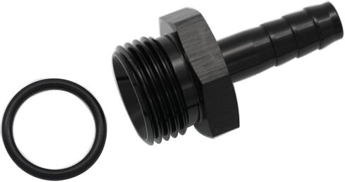 Aluminum -6 AN ORB Male to 1/2"(12.7mm) Barb Push On Hose Fitting Adapter Black in Kuwait