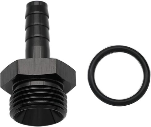 Aluminum -6 AN ORB Male to 1/2"(12.7mm) Barb Push On Hose Fitting Adapter Black in Kuwait