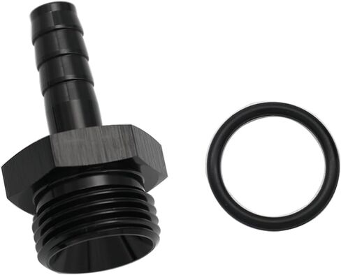 Aluminum -6 AN ORB Male to 1/2"(12.7mm) Barb Push On Hose Fitting Adapter Black in Kuwait