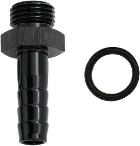 Aluminum -6 AN ORB Male to 1/2"(12.7mm) Barb Push On Hose Fitting Adapter Black in Kuwait