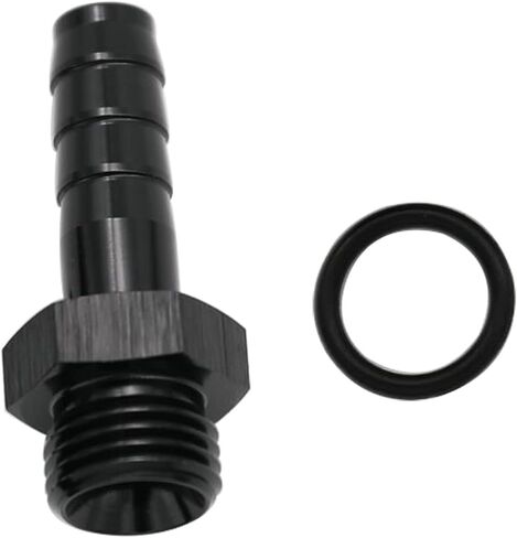 Aluminum -6 AN ORB Male to 1/2"(12.7mm) Barb Push On Hose Fitting Adapter Black in Kuwait