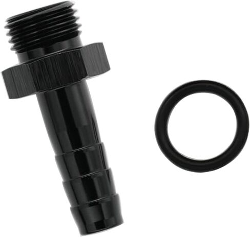 Aluminum -6 AN ORB Male to 1/2"(12.7mm) Barb Push On Hose Fitting Adapter Black in Kuwait