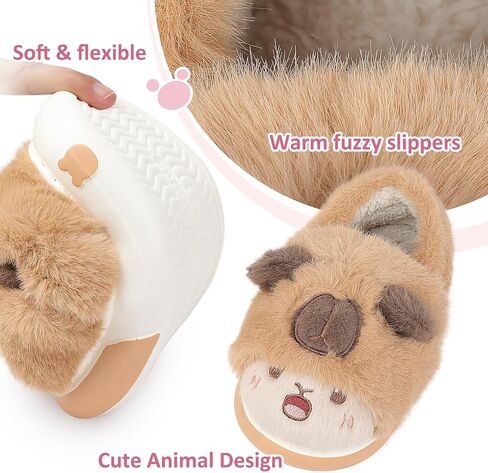Girls Boys slippers Warm toddler slippers Soft Plush House Slippers for Kids Indoor shoes in Kuwait
