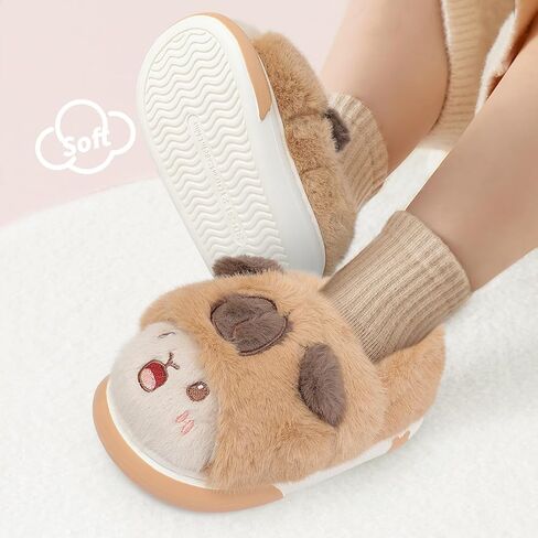 Girls Boys slippers Warm toddler slippers Soft Plush House Slippers for Kids Indoor shoes in Kuwait