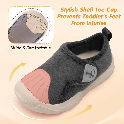 L-RUN Toddler Slippers Soft Boys Girls Barefoot House Slippers Anti-slip Lightweight Home Shoes for Indoor Outdoor Walking in Saudi Arabia
