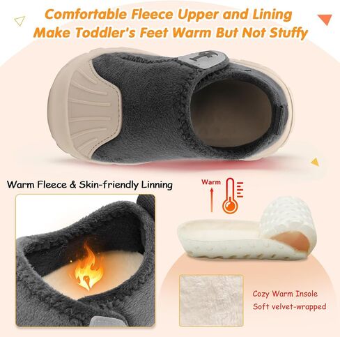 L-RUN Toddler Slippers Soft Boys Girls Barefoot House Slippers Anti-slip Lightweight Home Shoes for Indoor Outdoor Walking in Saudi Arabia