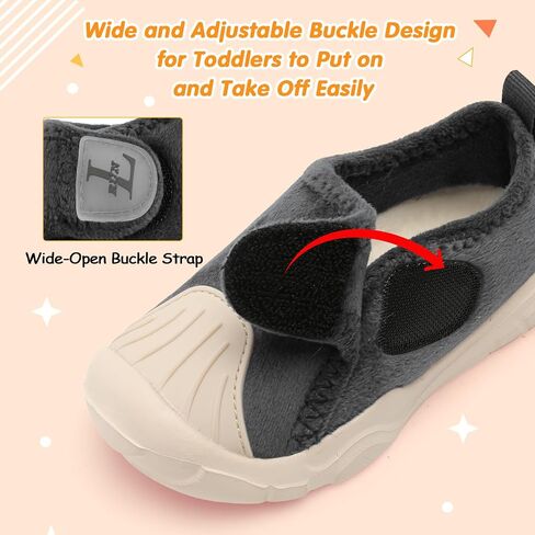 L-RUN Toddler Slippers Soft Boys Girls Barefoot House Slippers Anti-slip Lightweight Home Shoes for Indoor Outdoor Walking in Saudi Arabia