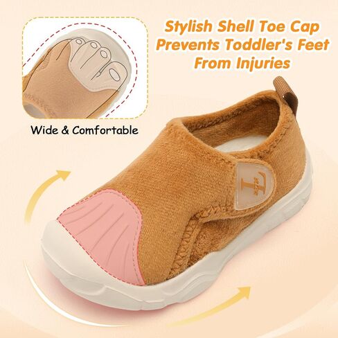 L-RUN Toddler Slippers Soft Boys Girls Barefoot House Slippers Anti-slip Lightweight Home Shoes for Indoor Outdoor Walking in Saudi Arabia