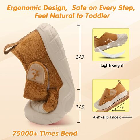 L-RUN Toddler Slippers Soft Boys Girls Barefoot House Slippers Anti-slip Lightweight Home Shoes for Indoor Outdoor Walking in Saudi Arabia