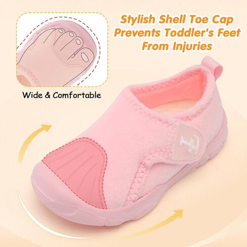 شباشب L-RUN للأطفال الصغار، شباشب ناعمة للأولاد والبنات حفاة القدم، أحذية منزلية خفيفة الوزن مضادة للانزلاق للمشي في الأماكن المغلقة والخارجية in Kuwait