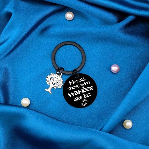 Movie Lover Gifts Merch Inspirational Women Men Keychain Lotr Movie Fans Stuff Thanksgiving Christmas Jewelry in Saudi Arabia