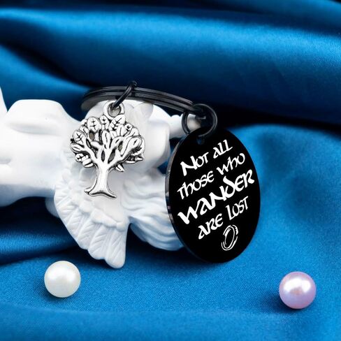 Movie Lover Gifts Merch Inspirational Women Men Keychain Lotr Movie Fans Stuff Thanksgiving Christmas Jewelry in Saudi Arabia