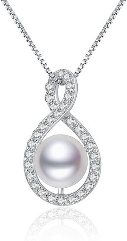 Black Pearl Necklaces Gifts for Wife Freshwater Pearl Necklace Wedding Birthday Gifts - Mom Girlfriend Her Mothers Day Gifts for Women in Saudi Arabia
