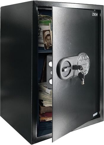 ZKH Safe Box, 1.9 Cubic Feet Money Safes with Digital Keypad Lock and Removable Shelf, Security Home Safe for Money, Documents, Jewelry, Valuables in Saudi Arabia