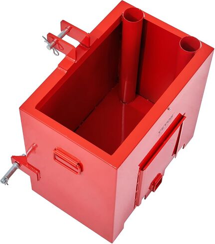 VEVOR Ballast Box 3 Point Category 1 Tractor 800lbs Capacity, Standard 2'' Hitch Receiver, with 5cu.ft Volume, Heavy-Duty Steel, Red in Saudi Arabia