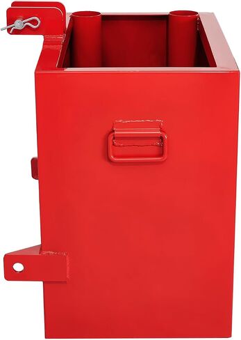 VEVOR Ballast Box 3 Point Category 1 Tractor 800lbs Capacity, Standard 2'' Hitch Receiver, with 5cu.ft Volume, Heavy-Duty Steel, Red in Saudi Arabia