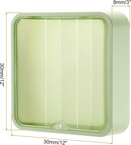 حافظة عرض أكريليك خضراء أفوكادو من MECCANIXITY، مقاس 12 × 12 × 3 بوصة، صندوق تخزين الدمى المثبت على الحائط، صندوق تخزين منظم مقاوم للغبار للمقتنيات in Saudi Arabia