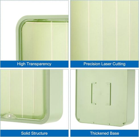 حافظة عرض أكريليك خضراء أفوكادو من MECCANIXITY، مقاس 12 × 12 × 3 بوصة، صندوق تخزين الدمى المثبت على الحائط، صندوق تخزين منظم مقاوم للغبار للمقتنيات in Saudi Arabia