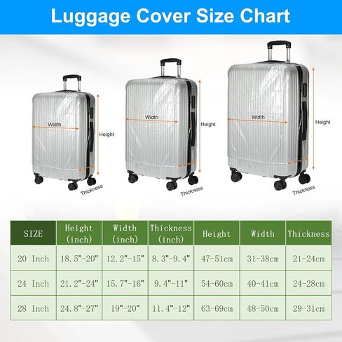 PATIKIL Luggage Covers, 1 Piece 20 Inch PVC Suitcase Cover Protectors Waterproof Travel Luggage Covers for Suitcase, Black in Saudi Arabia