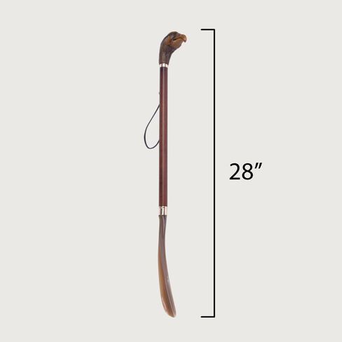 FootFitter Deluxe Long-Handled Shoe Horn for Seniors, 28" Shoehorn with Stylish Topper Handle for Shoes (Made In Italy) in Saudi Arabia