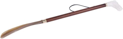 FootFitter Deluxe Long-Handled Shoe Horn for Seniors, 28" Shoehorn with Stylish Topper Handle for Shoes (Made In Italy) in Saudi Arabia