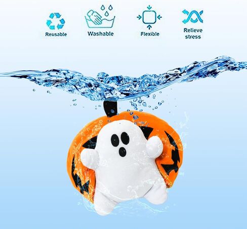 Halloween Pumpkin Ghost Plush Toy with Zipper – Cute Jack-o’-Lantern Ghost Pillow Decoration – Soft and Cuddly for Boys and Girls Plush Toy in Saudi Arabia