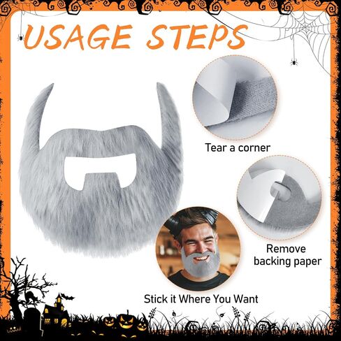GYGYL Self Adhesive Fake Mustaches, Halloween Novelty Fake Beard in Saudi Arabia
