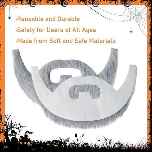 GYGYL Self Adhesive Fake Mustaches, Halloween Novelty Fake Beard in Saudi Arabia