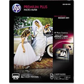 HP CR667A HP Photo Paper, 11.5Mil, 8-1/2-Inch x11-Inch, 50 Shts, Soft Gloss/WE