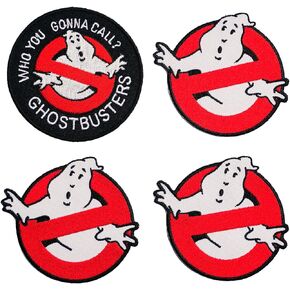 4 Ghostbusters Embroidered Iron on Patch Applique Logo Costume Cosplay Uniform Sign Symbol Ghost Zombie Team