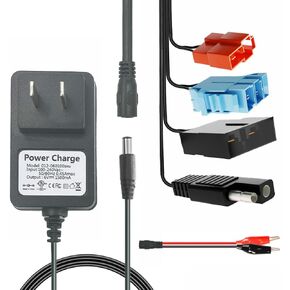 6Volt &12Volt & 24Volt Multi-Function Charger for Battery Powered Kid's Ride On Toys Car,6V&12V&24V Power Adapter for Power Wheels Electric Vehicle,LED Lights,Universal (12V)
