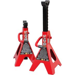 BIG RED Torin Steel Jack Stands: 2 Ton (4,000 lb) Capacity, Red, 1 Pair