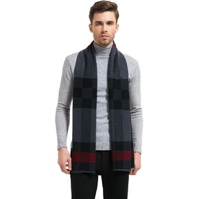 Men Winter Cashmere Scarf Wool Soft Warm Knitted Casual Scarves for Men