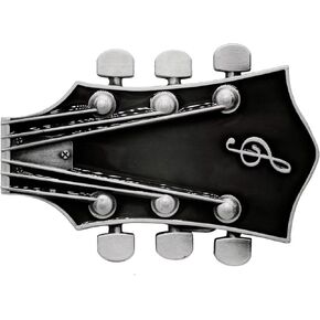 Moranse Western Cowboy Belt Buckles With Music Lover Guitarist Design