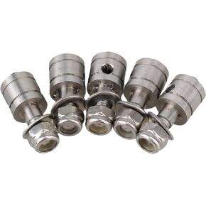 BQLZR Stainless Steel Push Rod Collar RC Boat Push Rod Connector Adapter Servo Rod Connectors for Rudder Model Boat Pack of 5