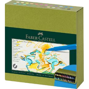 Faber-Castell Art & Graphic Pitt Artist Pen Brush India Ink Pen, Multicoloured, Studio Box Of 24, For Art, Craft, Drawing, Sketching, Home, School, University, Colouring