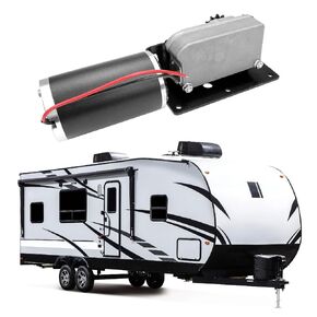 FEXON 225008 RV Slide Out Motor & Gear Housing for BAL Accu-Slide Cable Slide Out System, Replace for ‎R25075 RV Side Motor R25076 RV Slide Out Gearbox and R25076-1 Gearbox